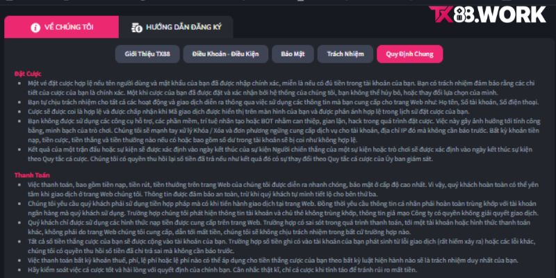 Cách đặt cược tại TX88