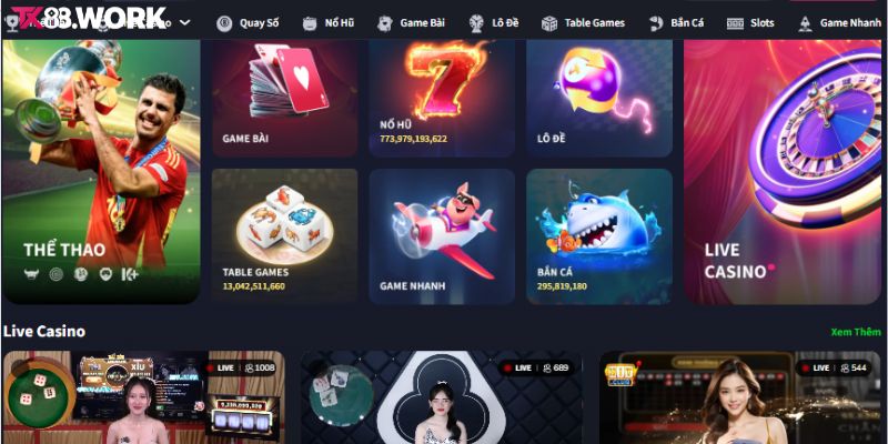  Giao diện TX88 bắt mắt